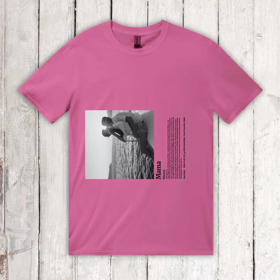 Personalisiertes T-Shirt: Defintion Mama mit Foto - Individuelles T-Shirt | Personalize Palace