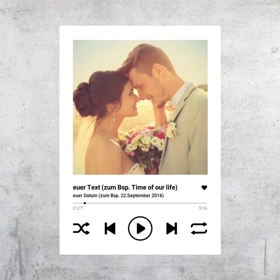 Album cover with your picture - personalized poster with frame