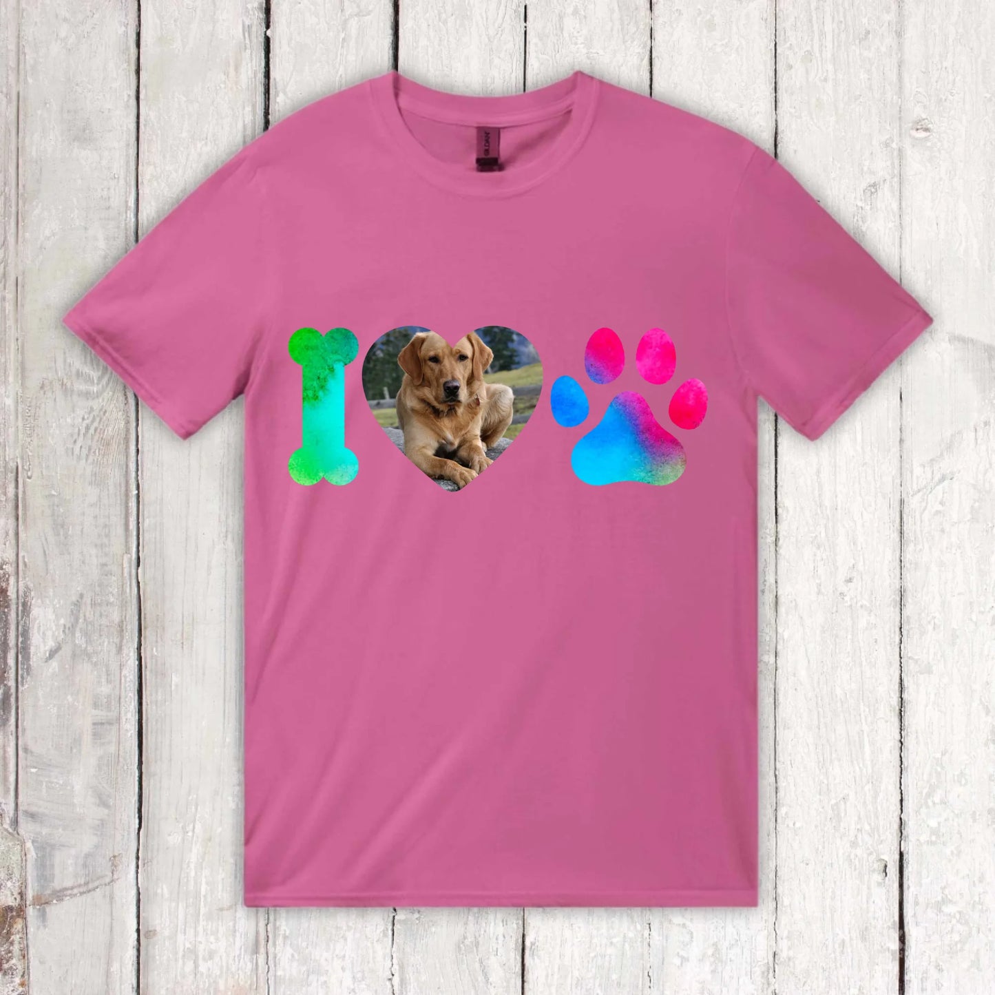 I Love Dogs with your photo - personalized hoodie