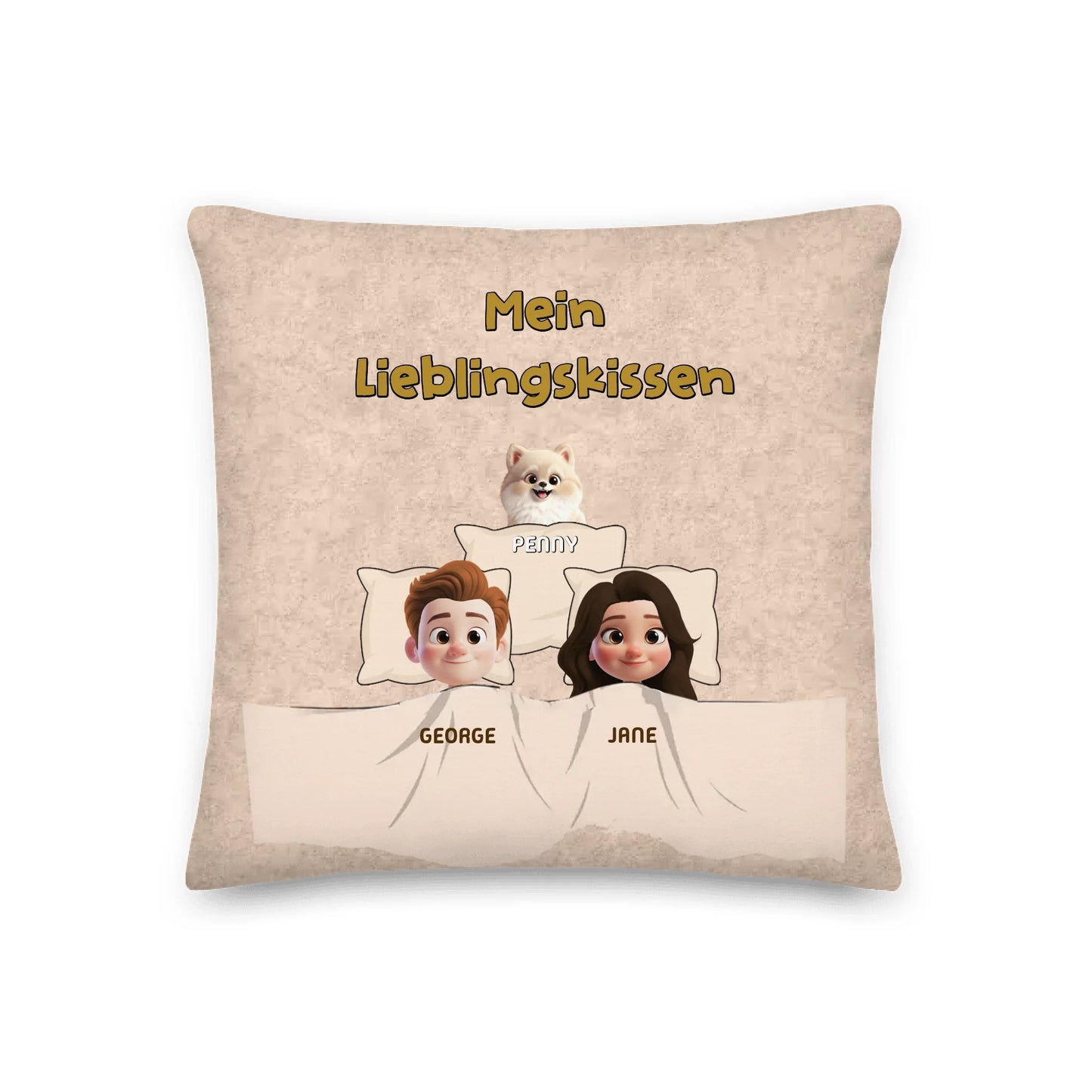 Personalisiertes Kissen: Mein Lieblings-Schlafkissen mit meinen Fellnasen - individuelles Kissen | Personalize Palace