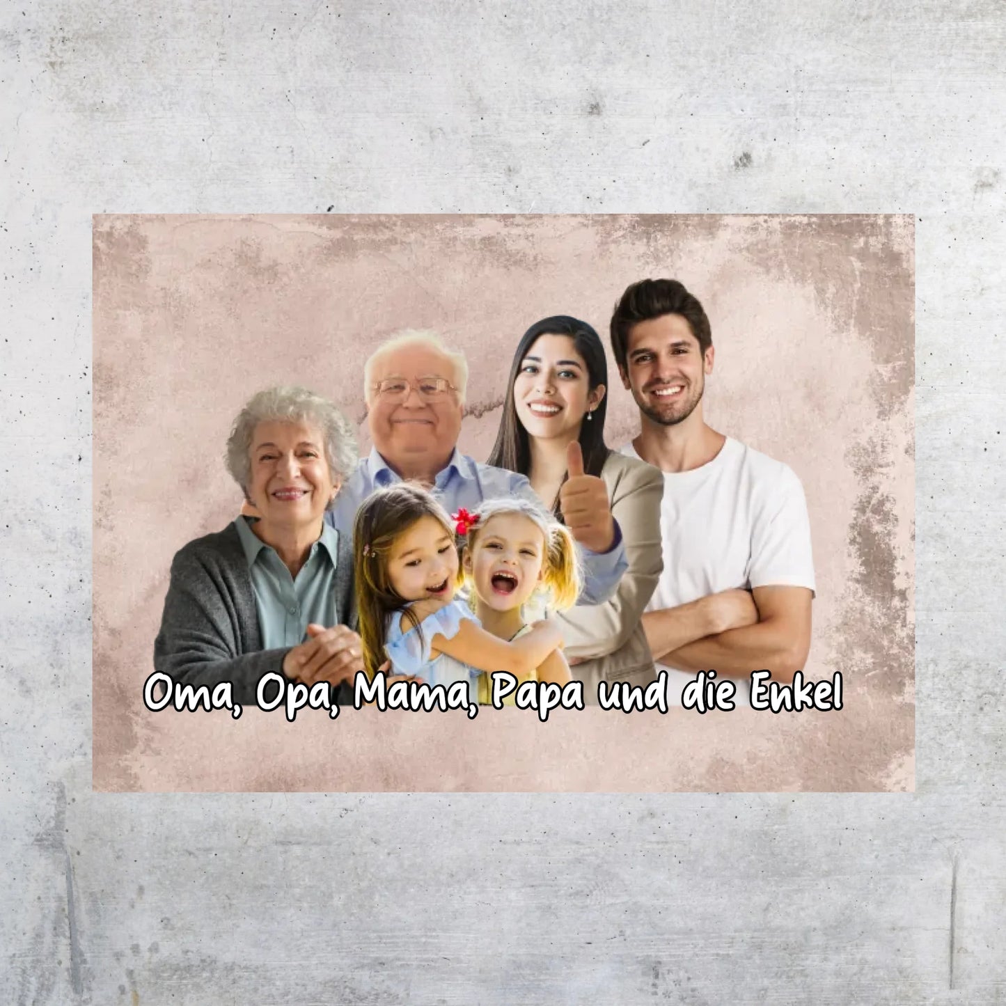 Several people combined from individual photos - individual canvas