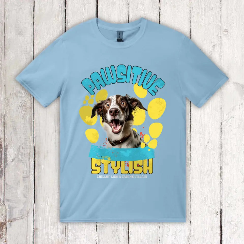 Personalisiertes T-Shirt: Be Pawsitive - Individuelles T-Shirt mit deinem Foto | Personalize Palace