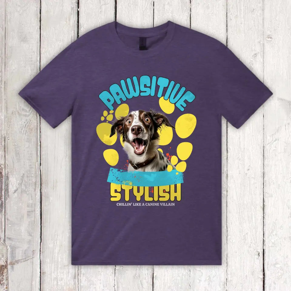 Personalisiertes T-Shirt: Be Pawsitive - Individuelles T-Shirt mit deinem Foto | Personalize Palace
