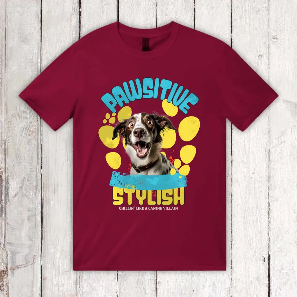 Personalisiertes T-Shirt: Be Pawsitive - Individuelles T-Shirt mit deinem Foto | Personalize Palace