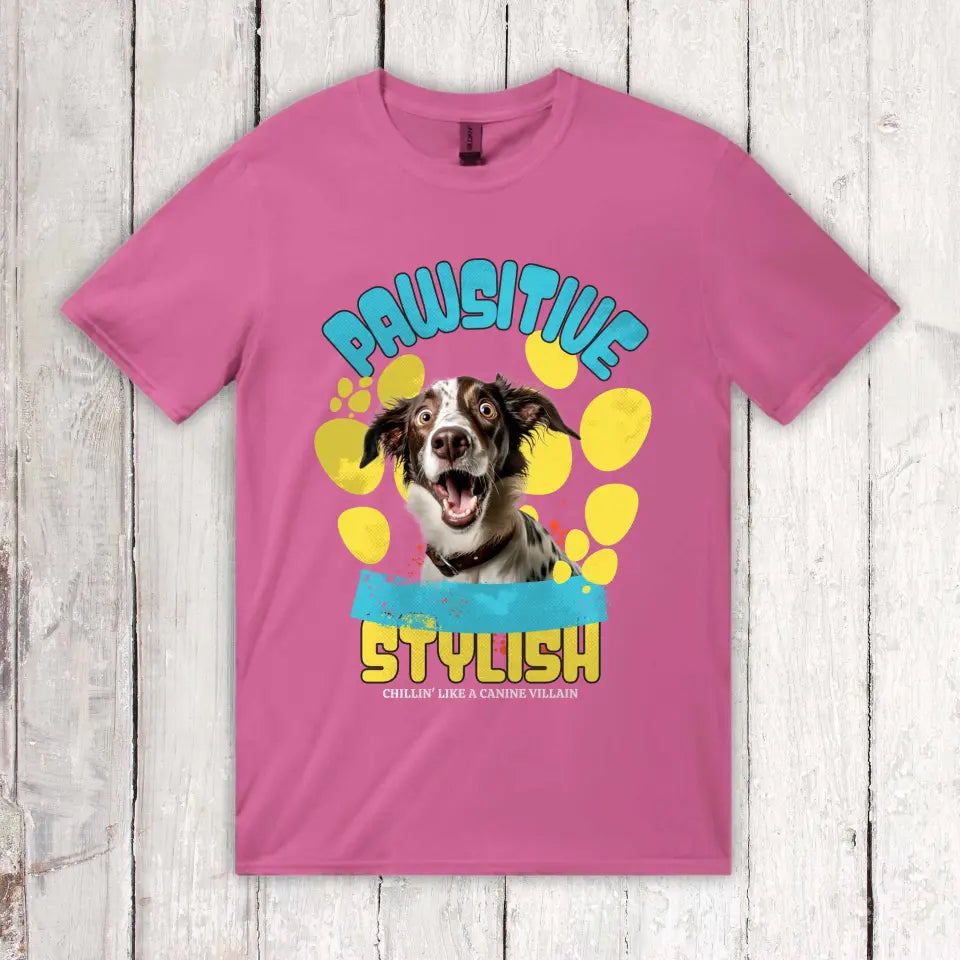 Personalisiertes T-Shirt: Be Pawsitive - Individuelles T-Shirt mit deinem Foto | Personalize Palace