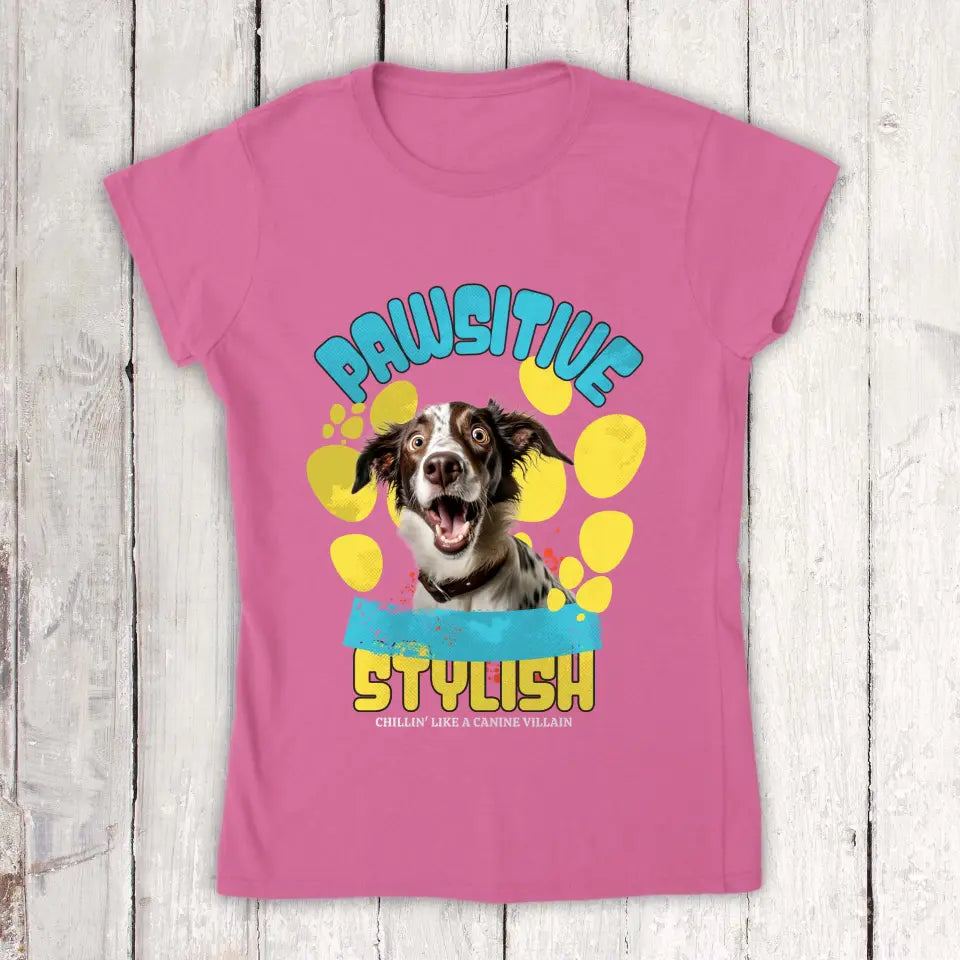 Personalisiertes T-Shirt: Be Pawsitive - Individuelles T-Shirt mit deinem Foto | Personalize Palace