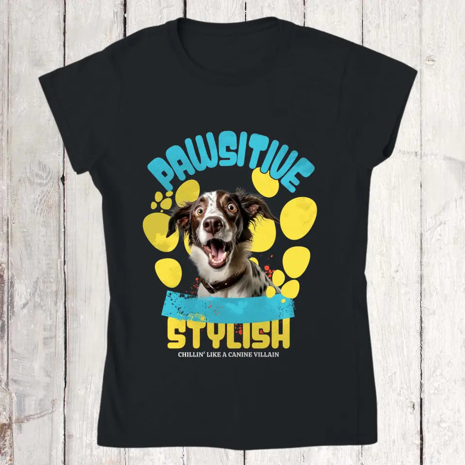 Personalisiertes T-Shirt: Be Pawsitive - Individuelles T-Shirt mit deinem Foto | Personalize Palace