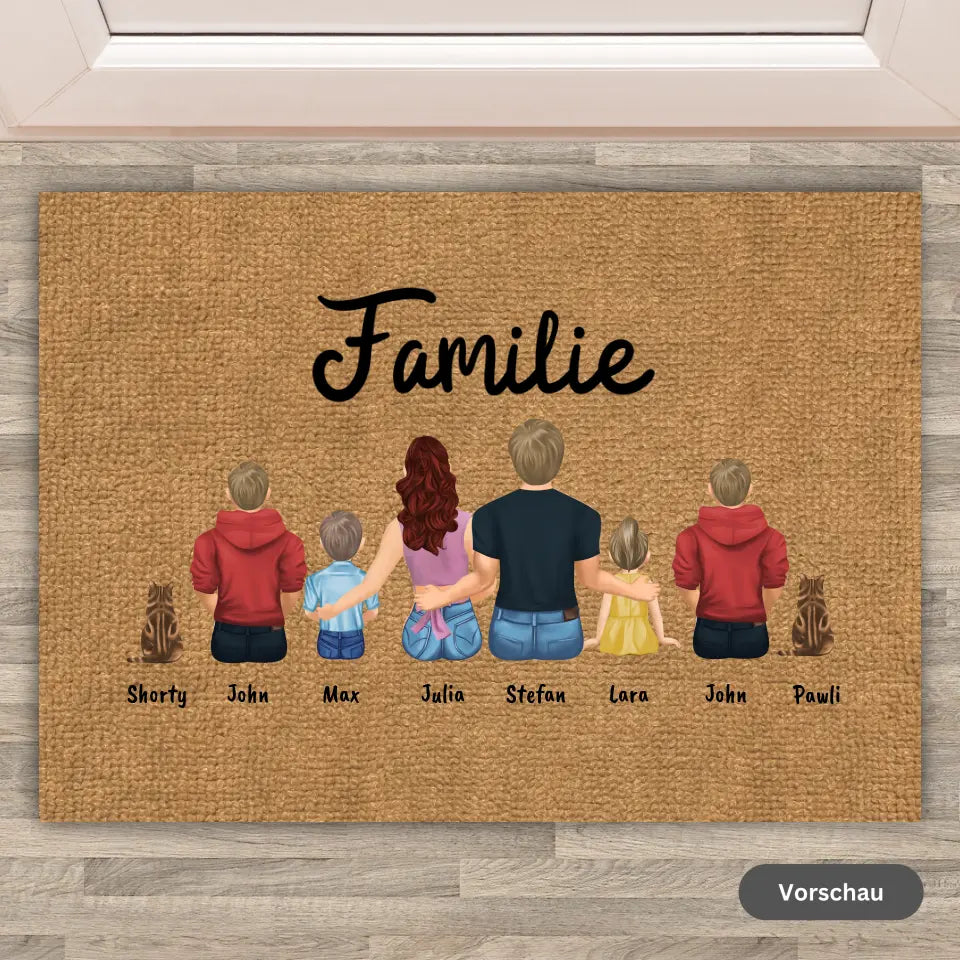 No need to ring the bell - Personalized doormat