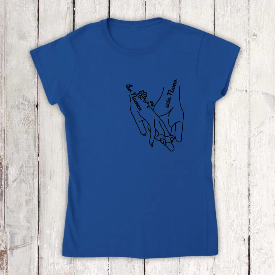 Hands of Love - Personalized Couple T-Shirt