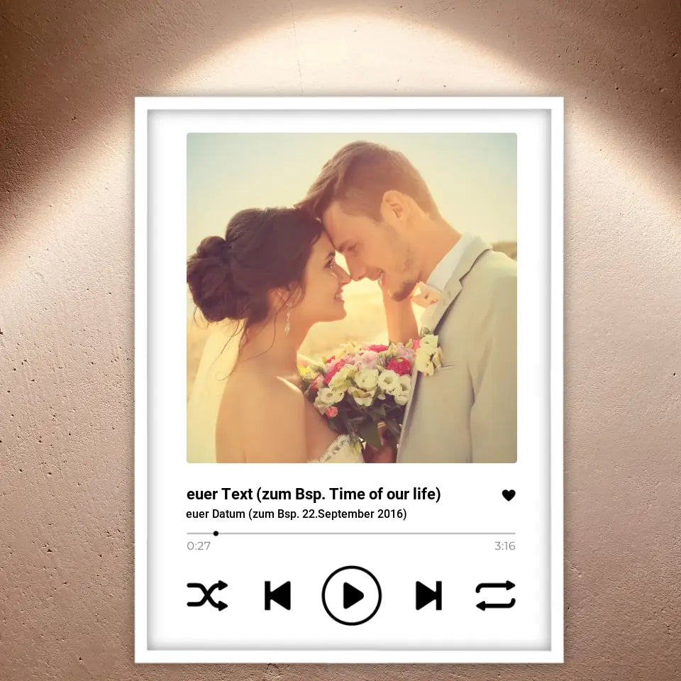 Album cover with your picture - personalized poster with frame