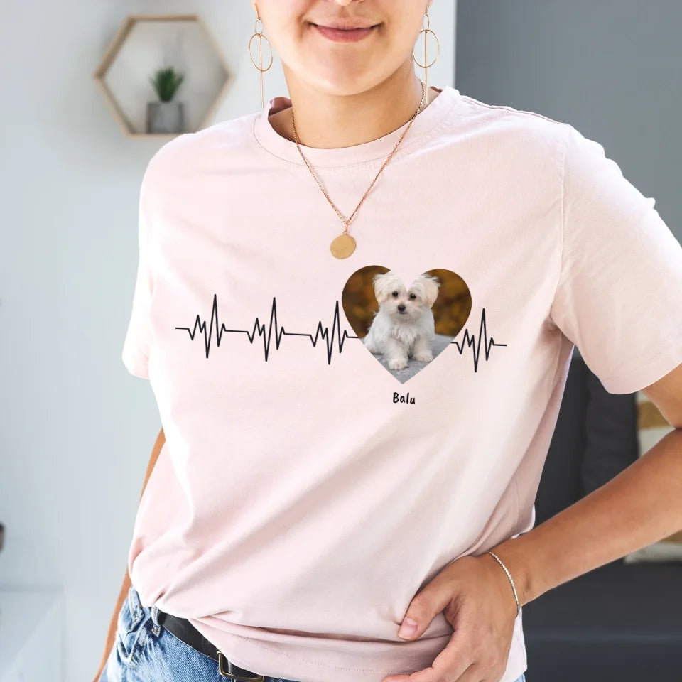 Heartbeat with photo - Personalized hoodie
