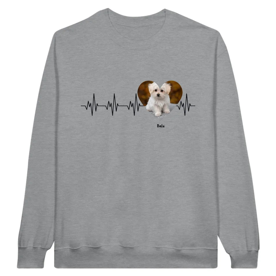Heartbeat with photo - Personalized hoodie