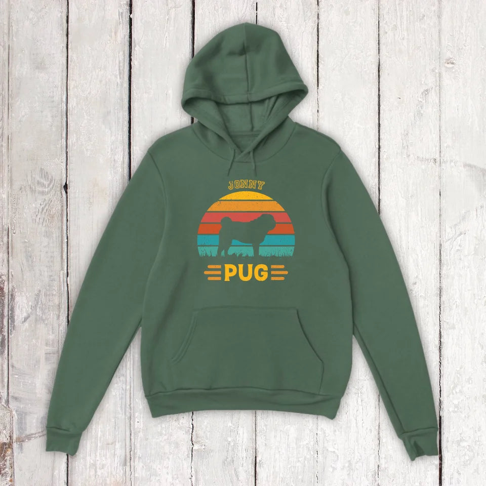 Vintage Dog Design Silhouette - Personalized T-Shirt or Hoodie