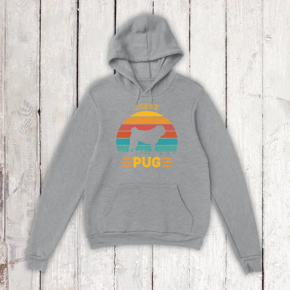 Vintage Dog Design Silhouette - Personalized T-Shirt or Hoodie