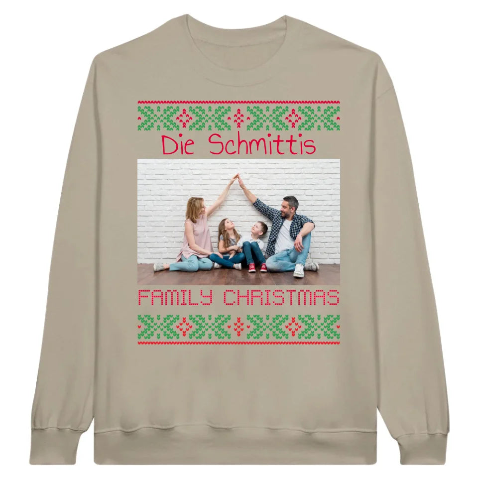 Ugly Weihnachts-Sweater mit deinem Foto und Text - personalisiere dein X-Mas | Personalize Palace