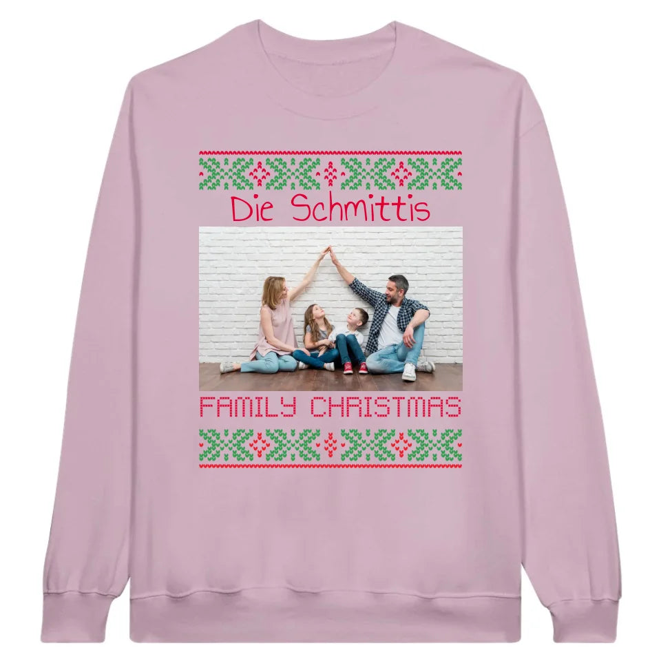 Ugly Weihnachts-Sweater mit deinem Foto und Text - personalisiere dein X-Mas | Personalize Palace