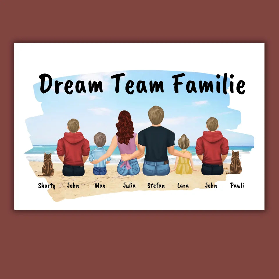 Family portrait - Individual picture with gallery frame or as a canvas