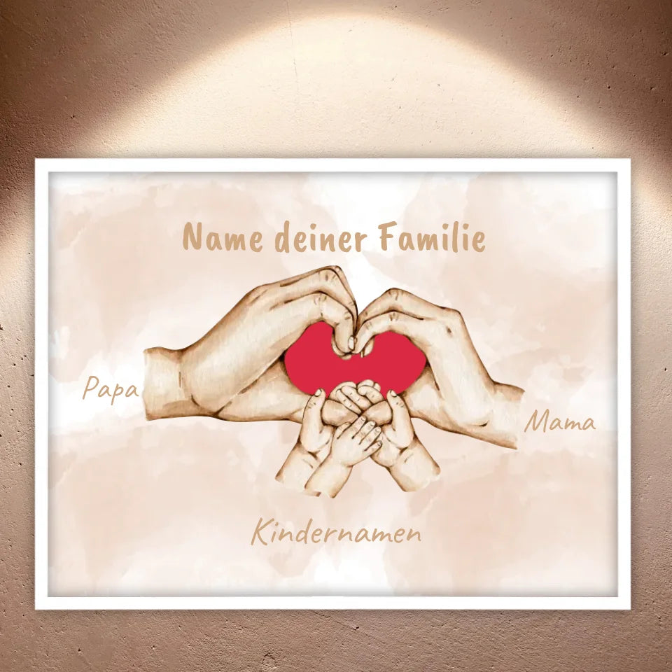 Heart Hands "Family" - Custom Canvas
