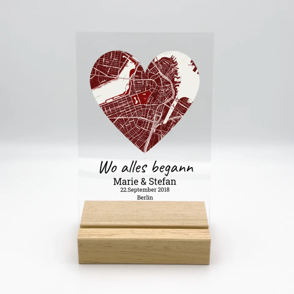 Where it all began - Individual heart-shaped carpet