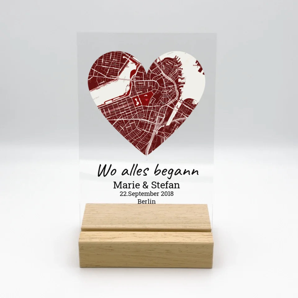 Where it all began - Individually illuminated LED acrylic heart