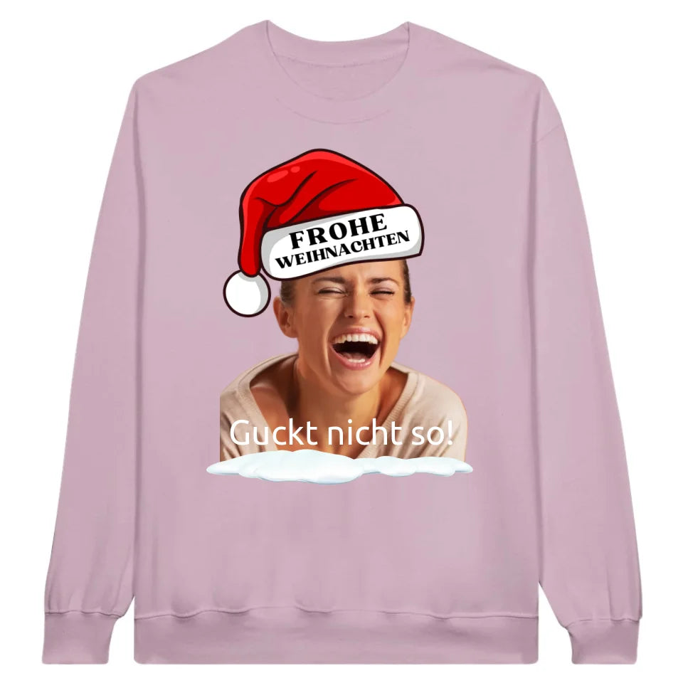 Weihnachtsmütze mit deinem Bild und Text - individueller Pullover oder Sweater