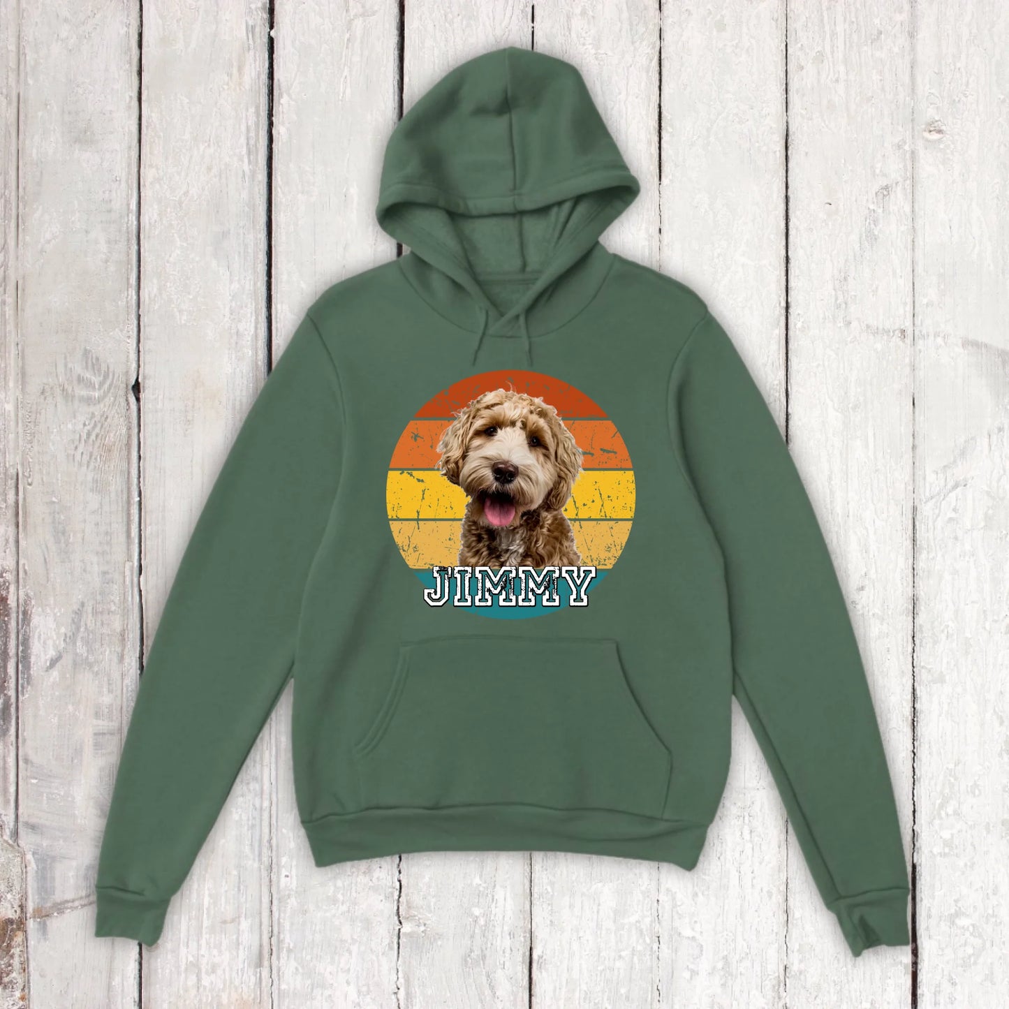 Vintage Sunset with photo - personalized hoodie or sweatshirt