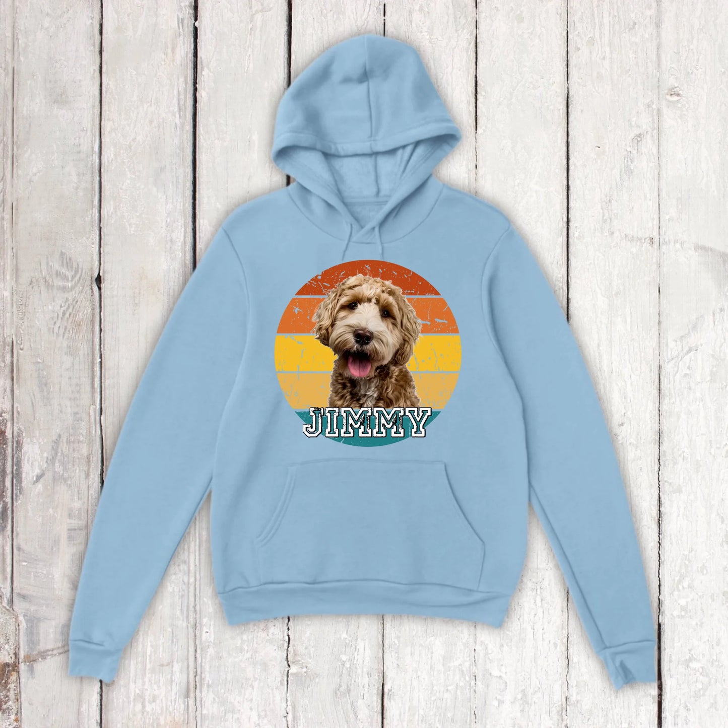 Vintage Sunset with photo - personalized hoodie or sweatshirt