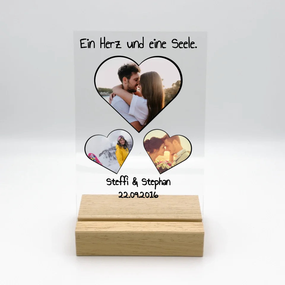 Personalisierte LED Bilder: LED Scrabble Ständer - Individuelles Acryl Glas mit Ständer | Personalize Palace