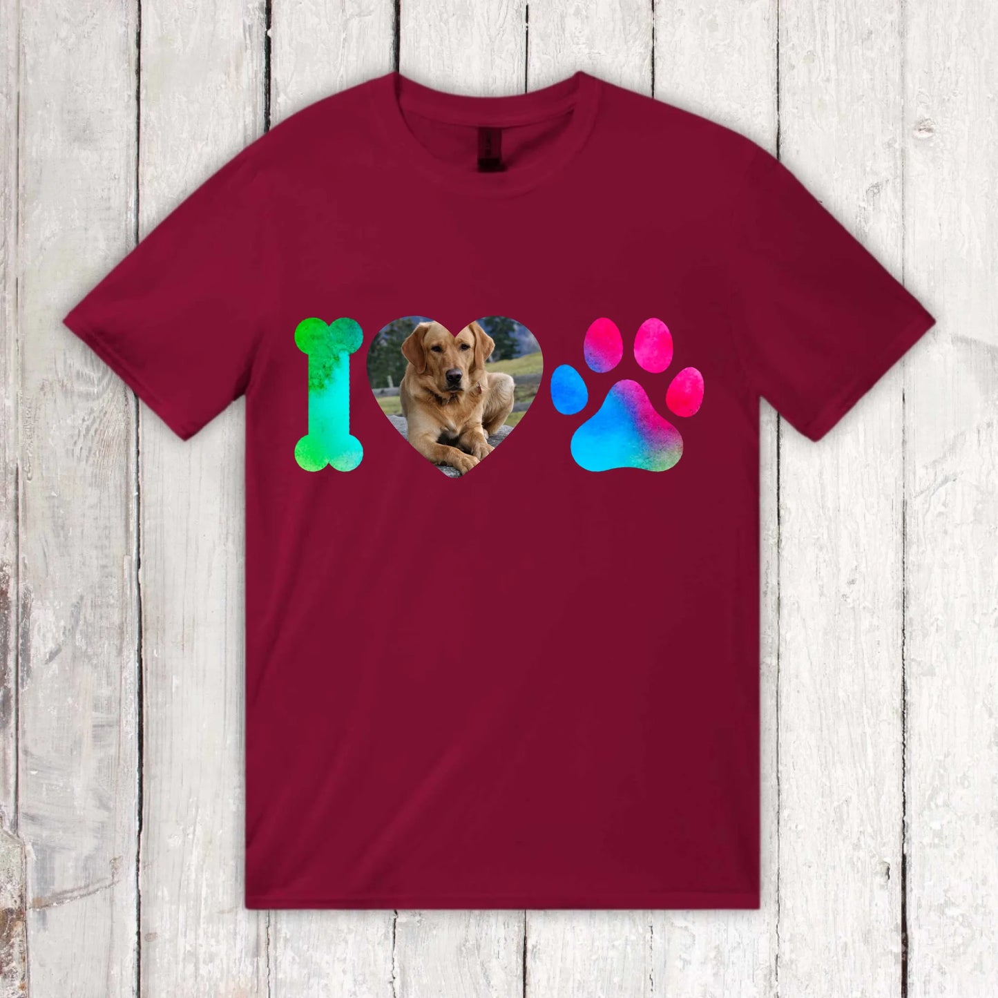 I Love Dogs with your photo - personalized hoodie