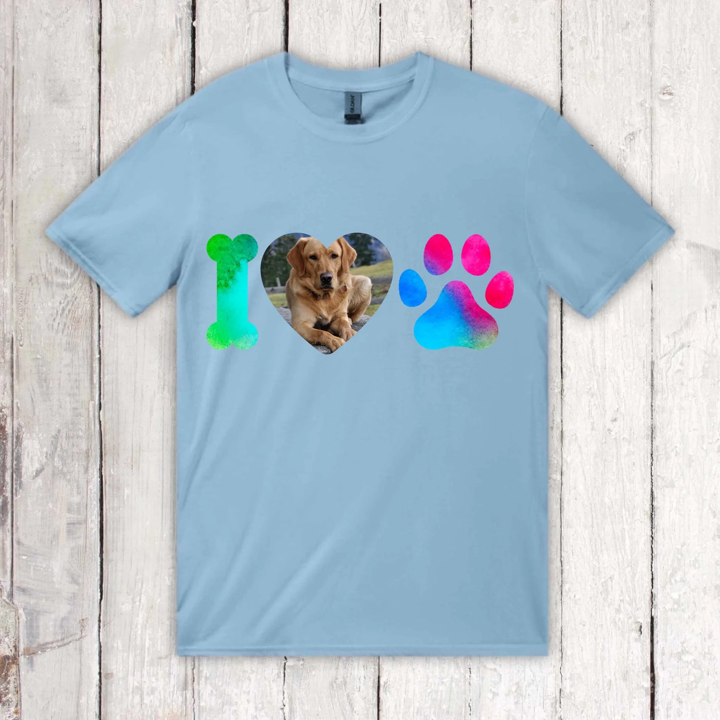 I Love Dogs with your photo - personalized hoodie