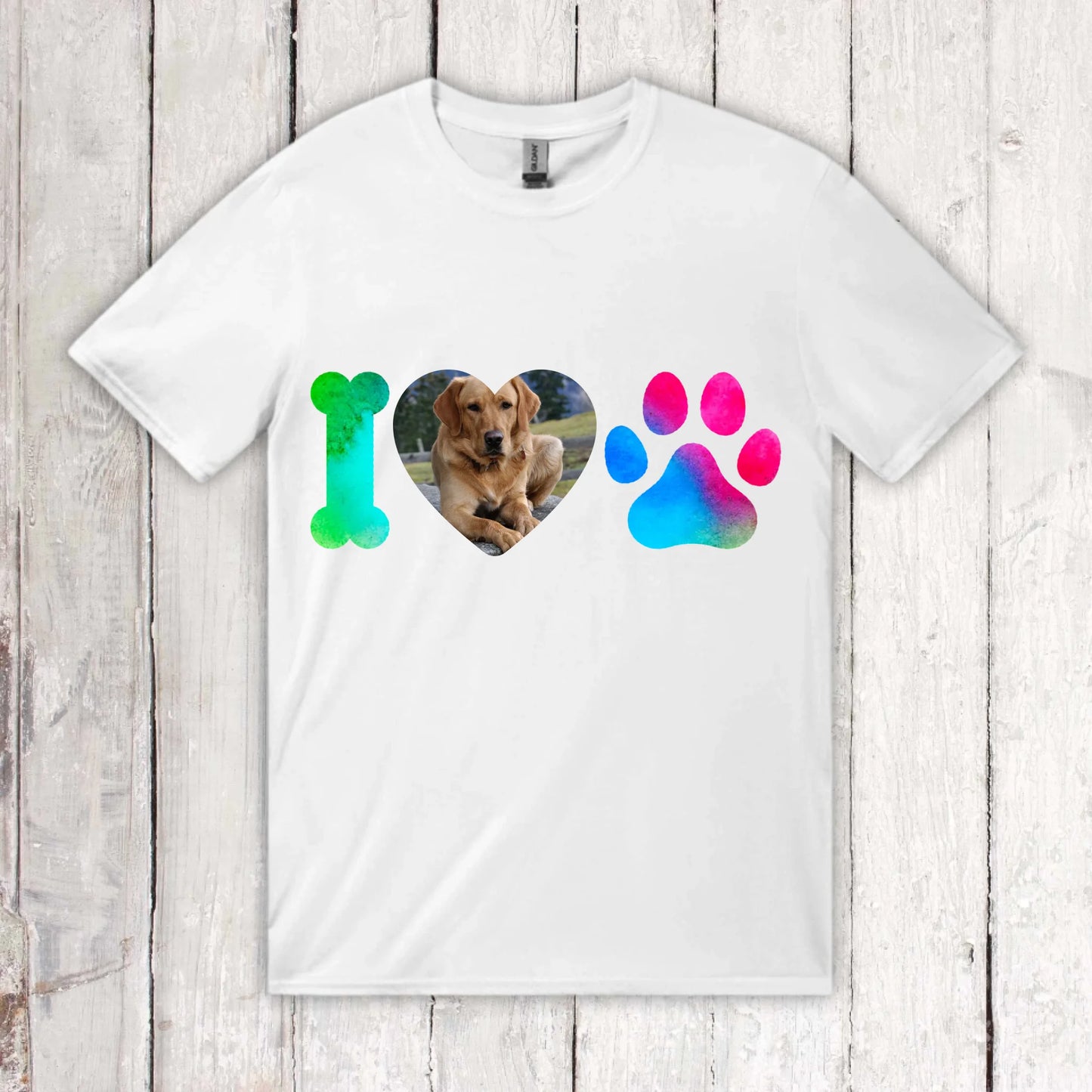 I Love Dogs mit deinem Foto - individueller Hoodie | Personalize Palace