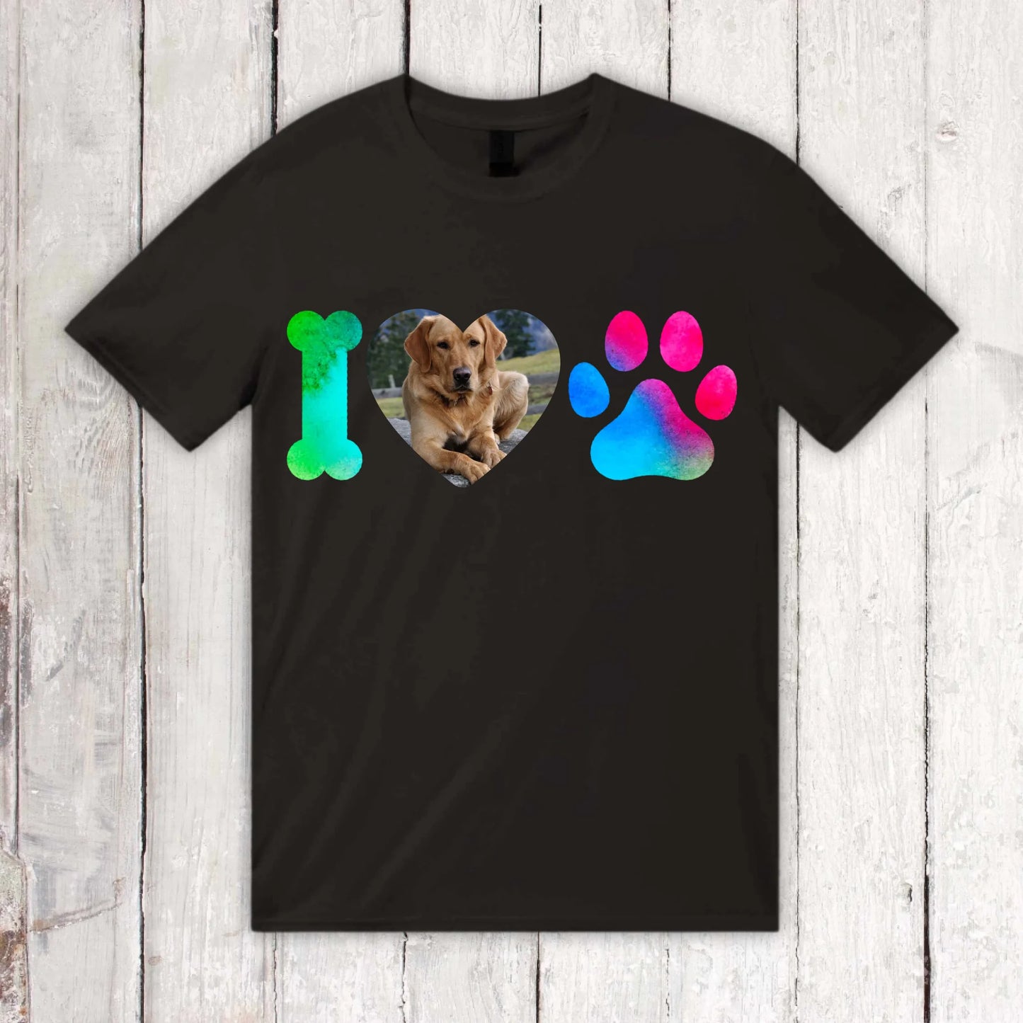 I Love Dogs mit deinem Foto - individueller Hoodie | Personalize Palace