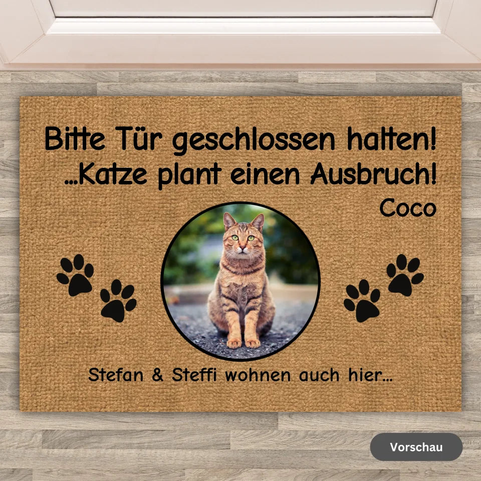 Personalisiertes Schild: ICH REGIERE HIER. Katzenliebhaber (Cliparts) - Individuelles lustiges Katzen Türschild | Personalize Palace