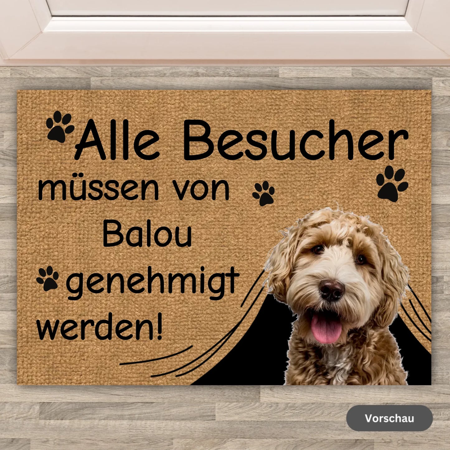 Personalisiertes Schild: ICH REGIERE HIER. Katzenliebhaber (Cliparts) - Individuelles lustiges Katzen Türschild | Personalize Palace