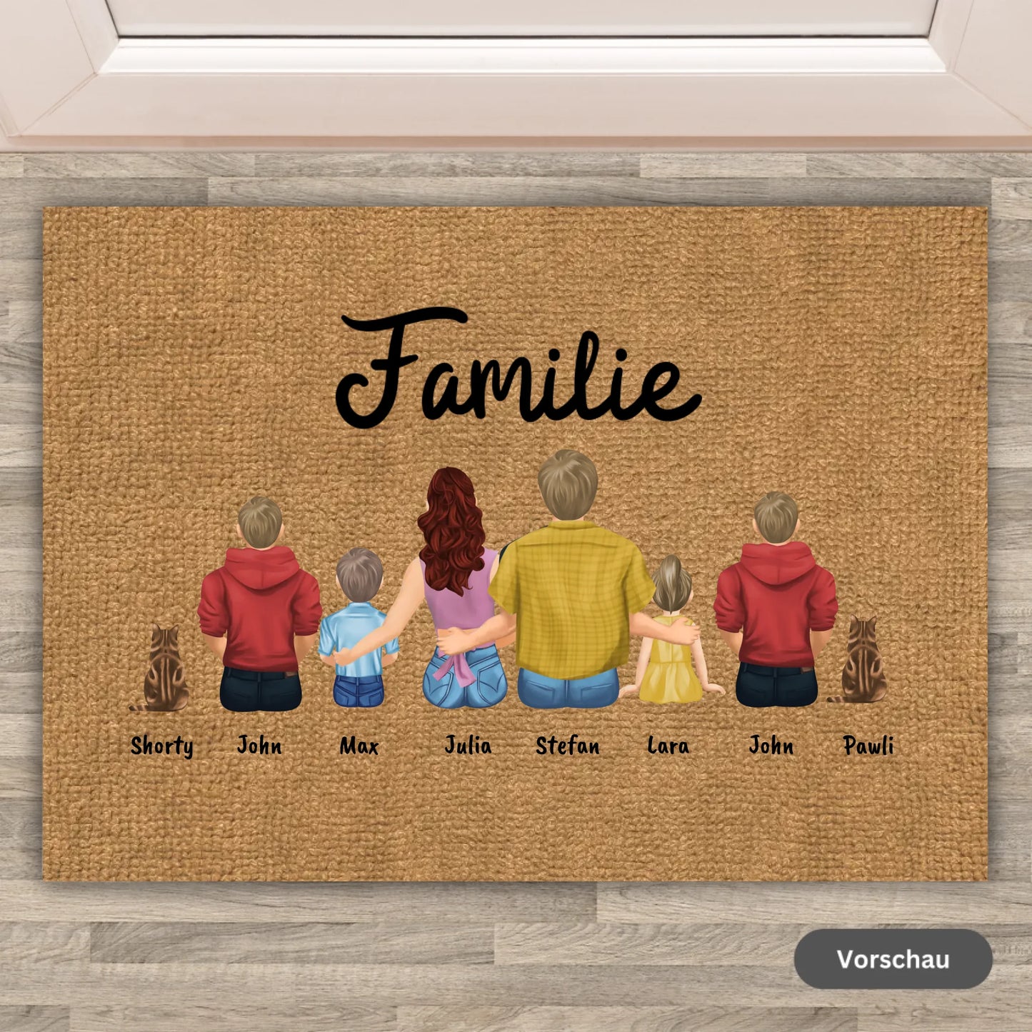 Personalisierte Fußmatte: Scrabble, Kreuzwort Familie - Individuelle Fußmatte | Personalize Palace