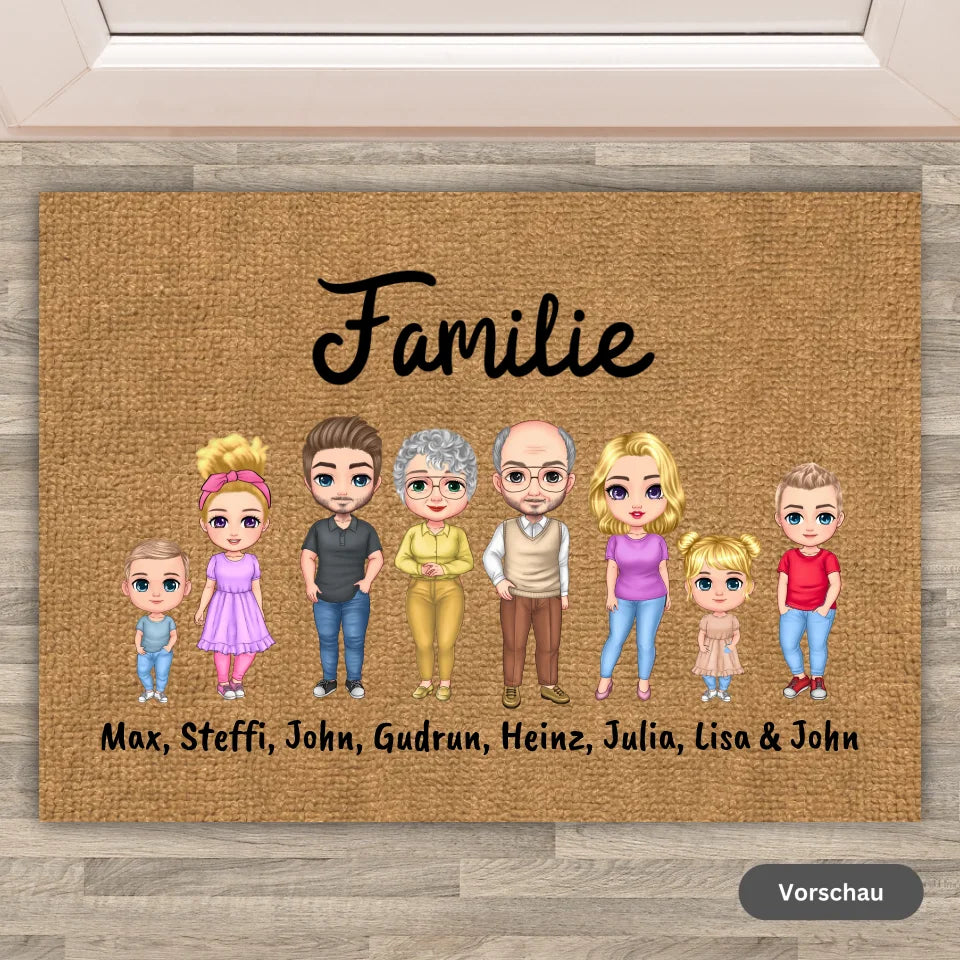 Personalisierte Fußmatte: bis zu 8 Schuhe und Pfoten - Individuelle Fußmatte | Personalize Palace