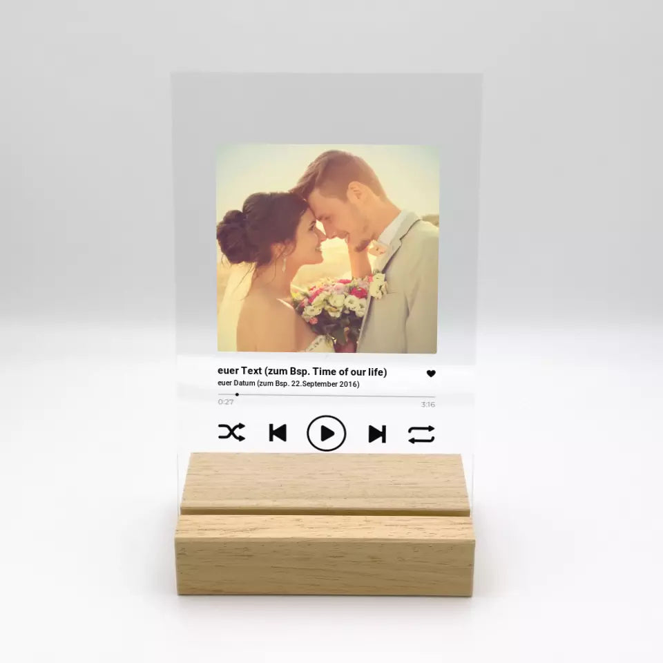 Personalisierte LED Bilder: Muttertag, wann wurdet Ihr geboren? - Individuelles Acryl Glas mit LED Ständer | Personalize Palace