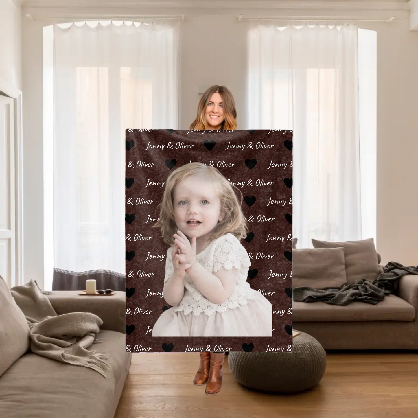 Personalisierte Decke: Foto Lieblingsdecke für Kinder, Eltern und Ureltern - personalisierbare Decke | Personalize Palace