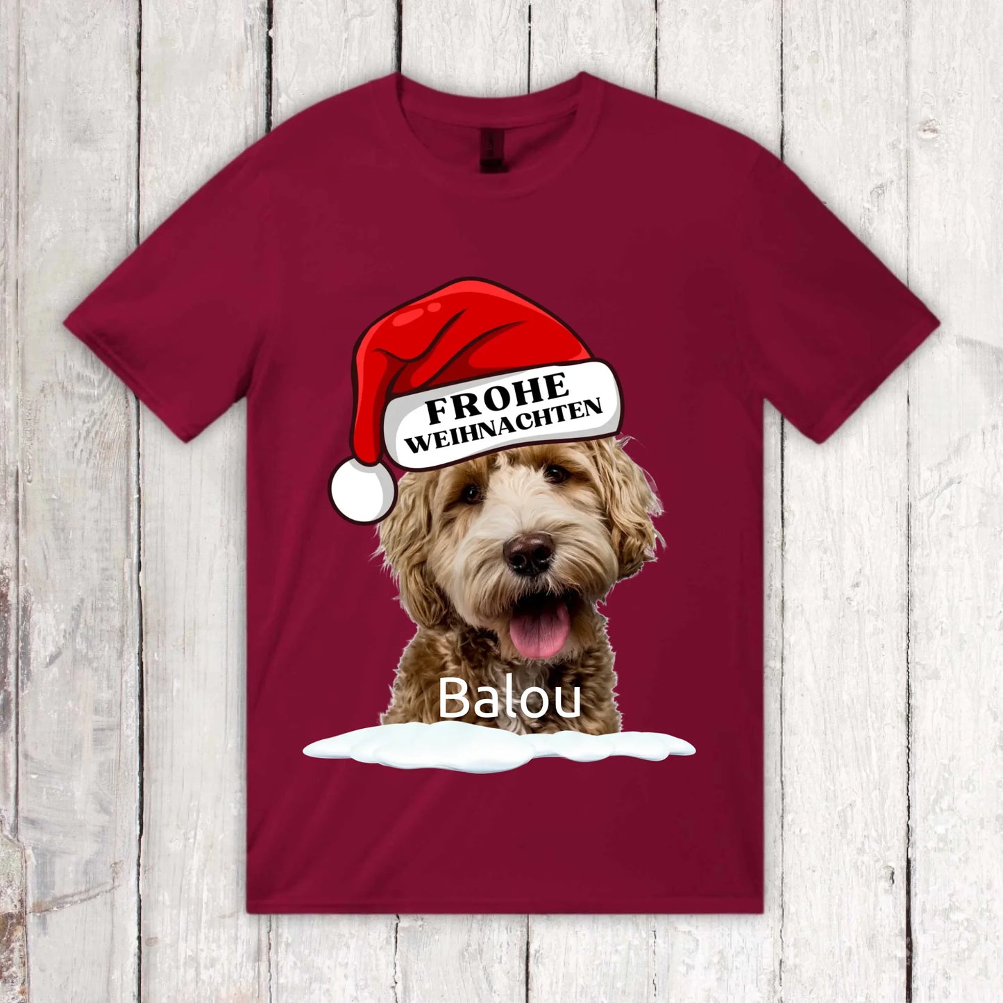 Weihnachtsmütze mit deinem Bild und Text - individueller Pullover oder Sweater