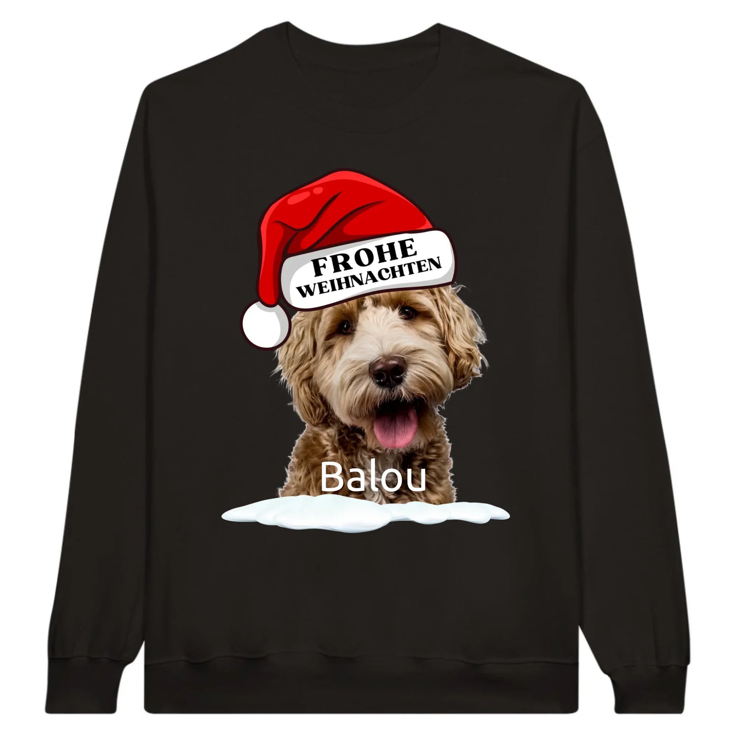 Personalisiertes T-Shirt: Weihnachtsmütze mit deinem Bild und Text - individuelles T-Shirt | Personalize Palace