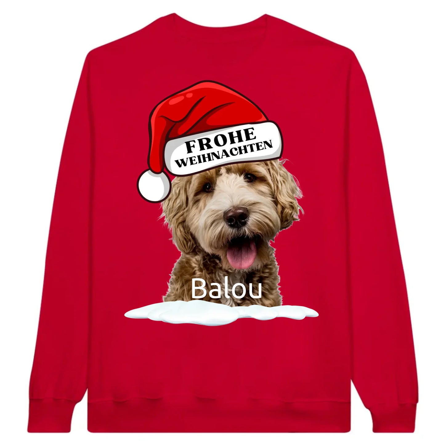 Personalisiertes T-Shirt: Weihnachtsmütze mit deinem Bild und Text - individuelles T-Shirt | Personalize Palace