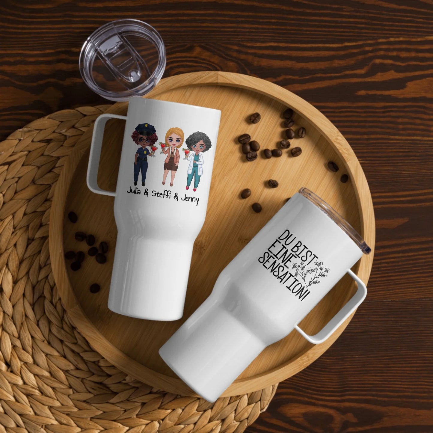 Besties, sister, friends - personalized thermal mug