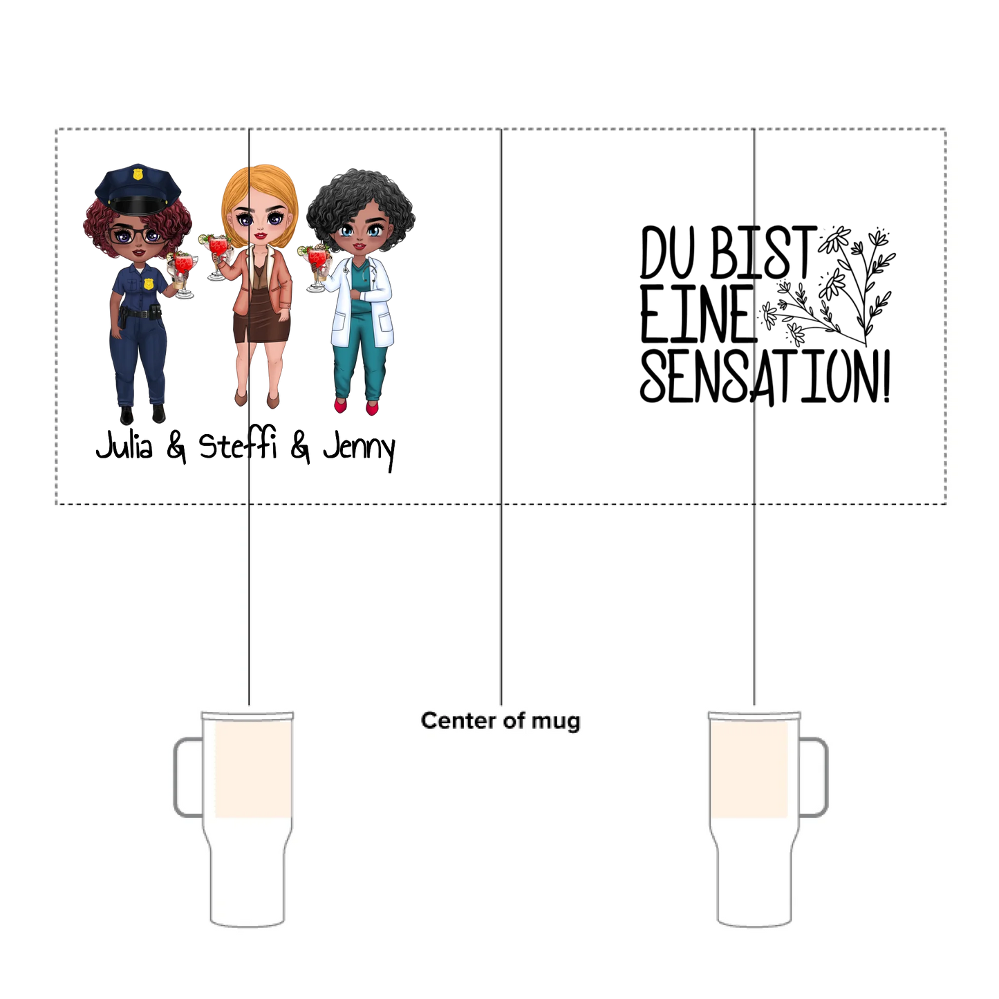 Besties, sister, friends - personalized thermal mug