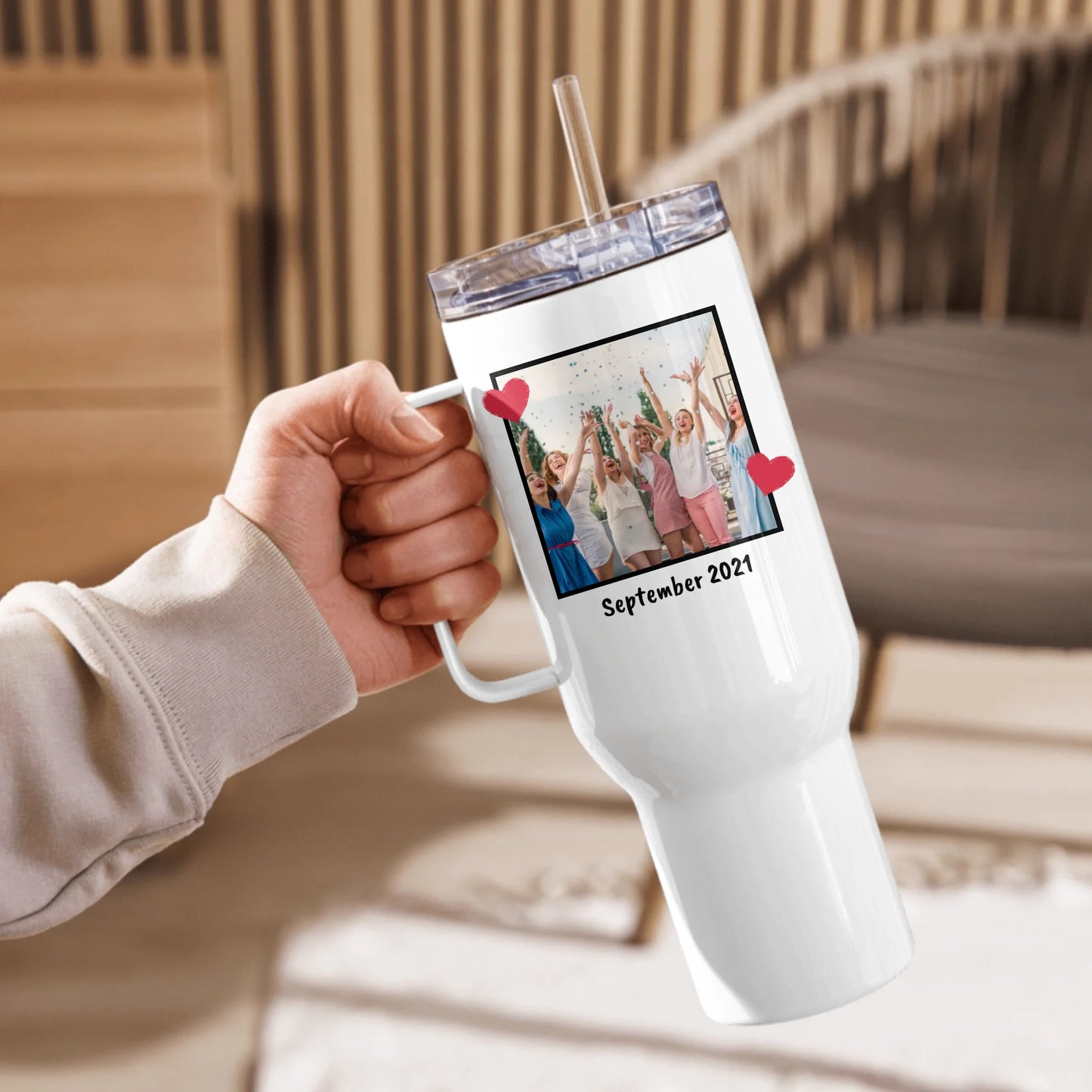 Up to 3 photos and text - personalized quencher | thermal mug