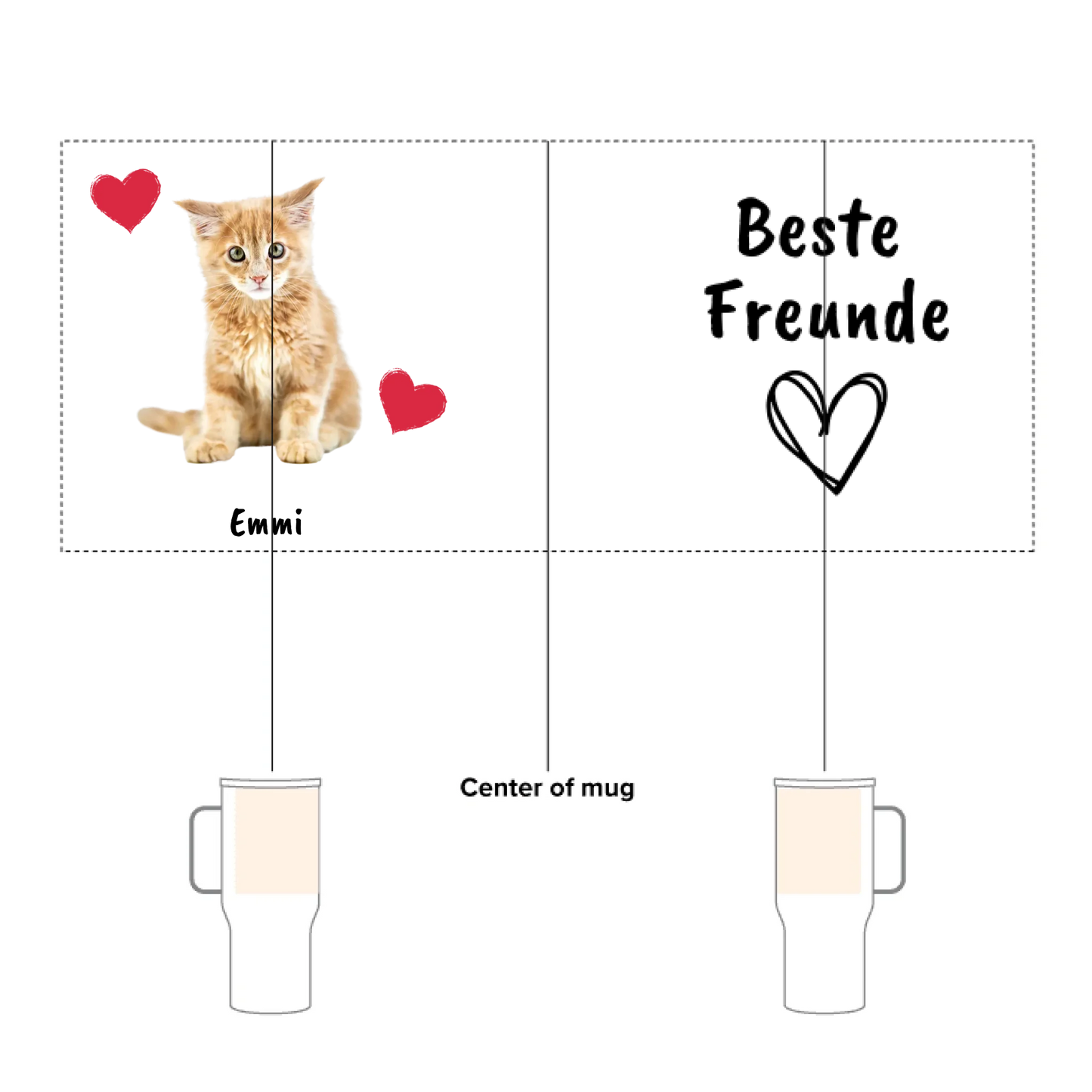 Cat photo without background - personalized thermal mug