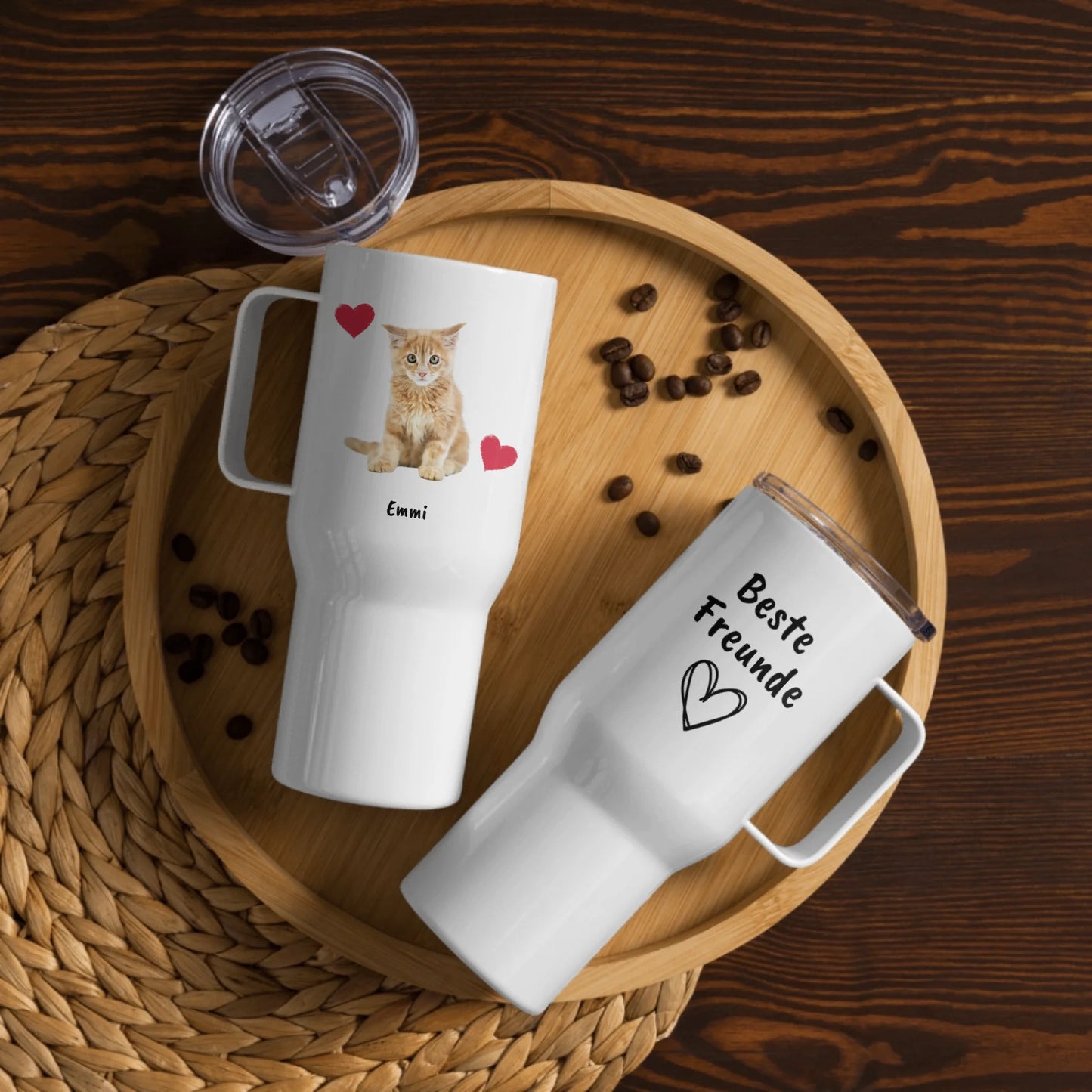 Cat photo without background - personalized thermal mug