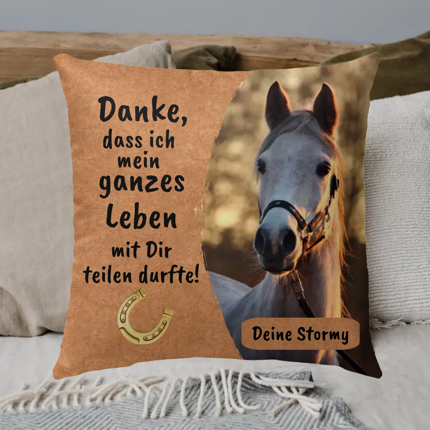 Thank you to your horse - Personalized cushion
