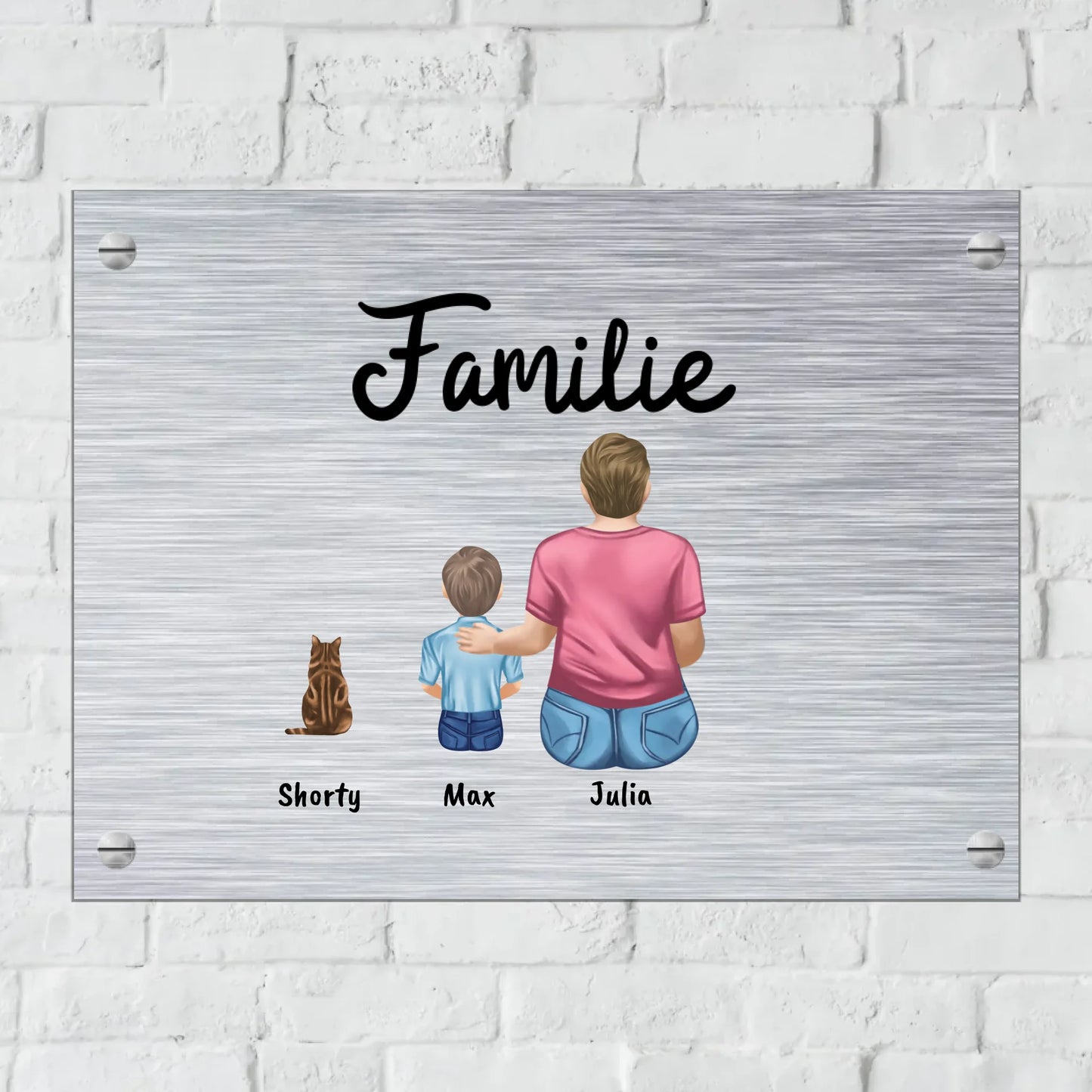 Türschild mit Löchern zum Befestigen für Innen und Außen