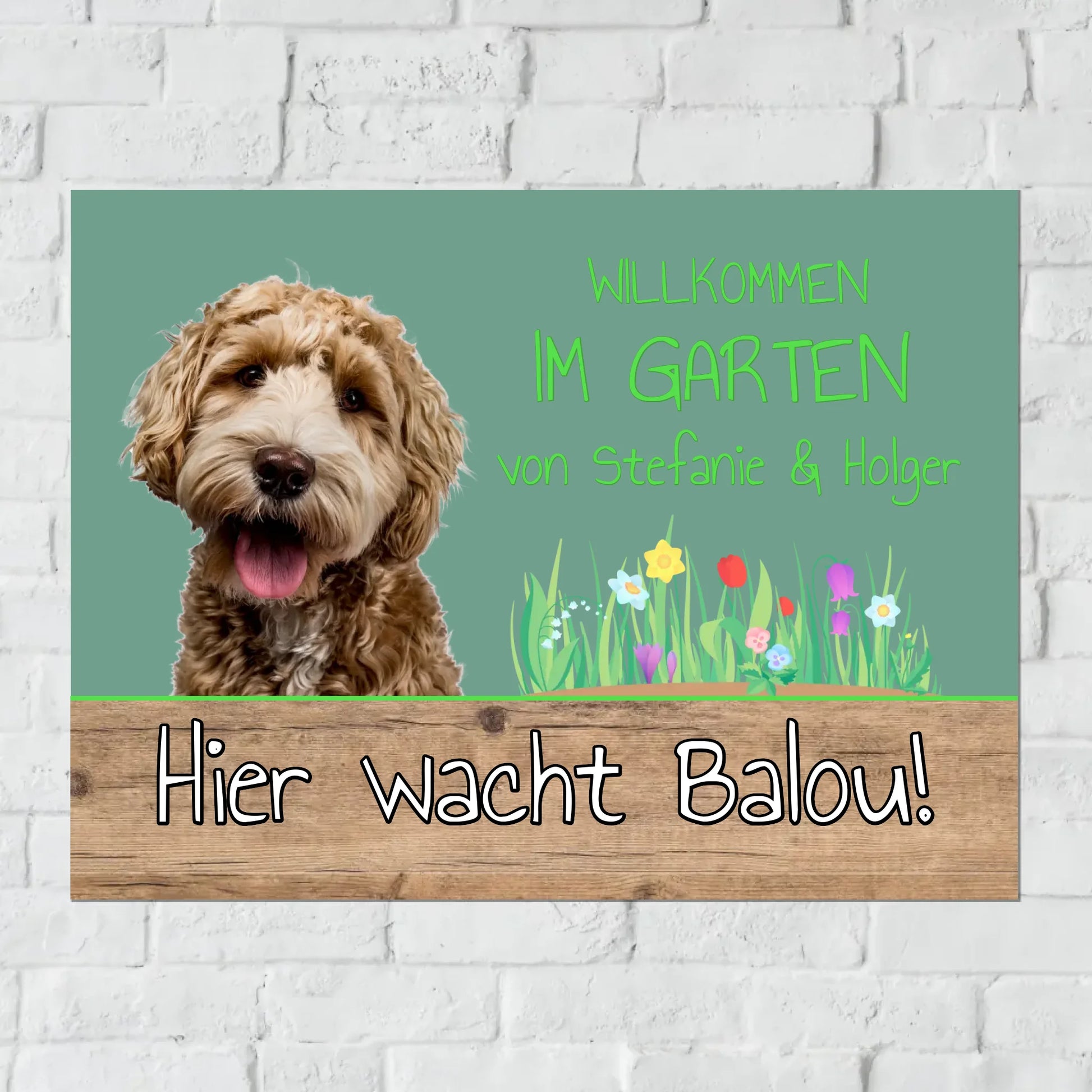 Aluminium Schild für Innen und Außen mit Löchern zur Befestigung