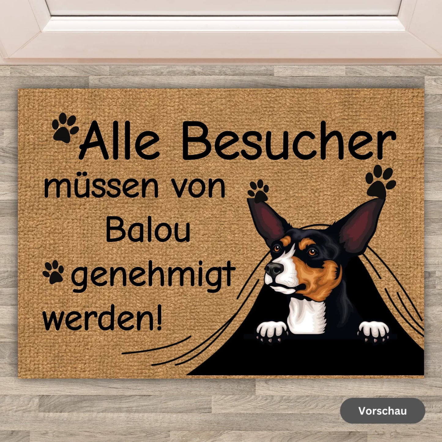 No need to ring the bell - Personalized doormat